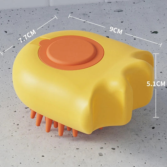 Pet Bath Brush – Zachte Massageborstel met Shampoo-Dispenser