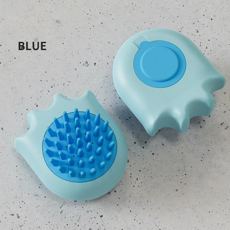 Pet Bath Brush – Zachte Massageborstel met Shampoo-Dispenser