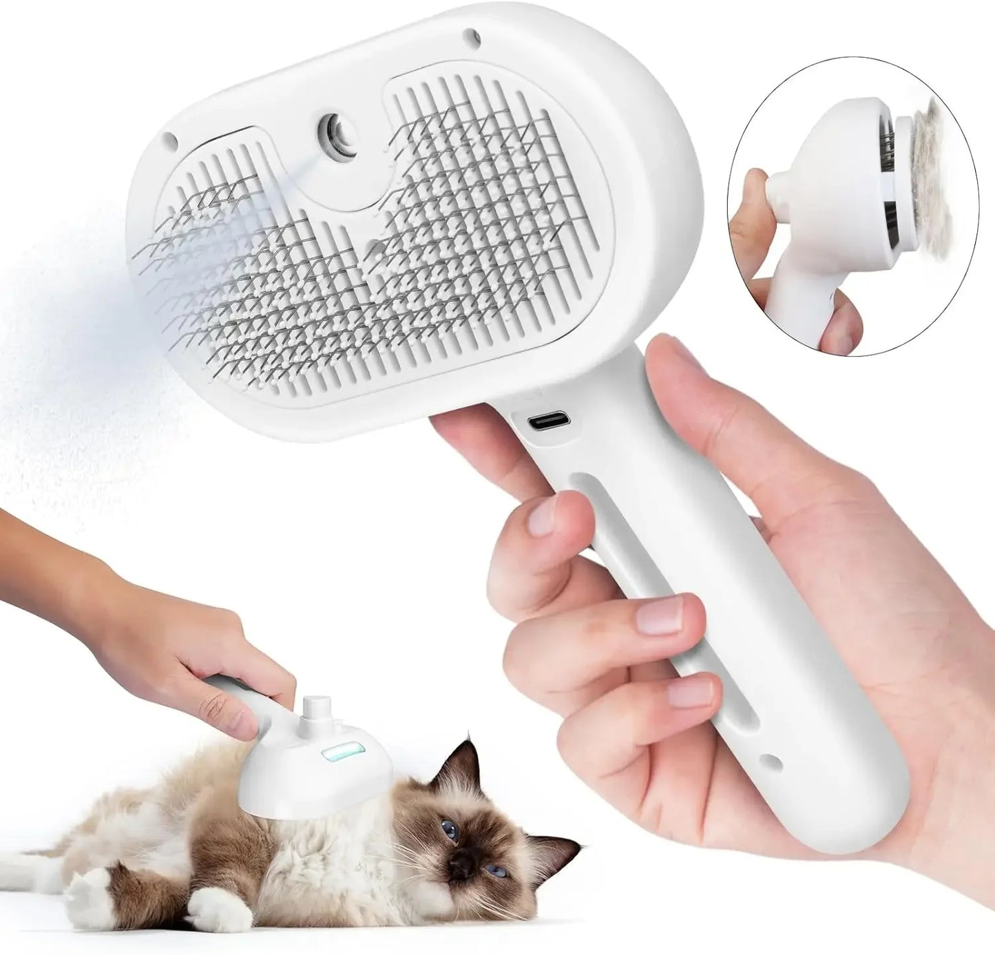 Barkit™ MistGroom – Verzorgingskam met Waternevel voor Huisdieren – Haarverwijderaar & Ontklitter | Borstel voor Katten en Honden