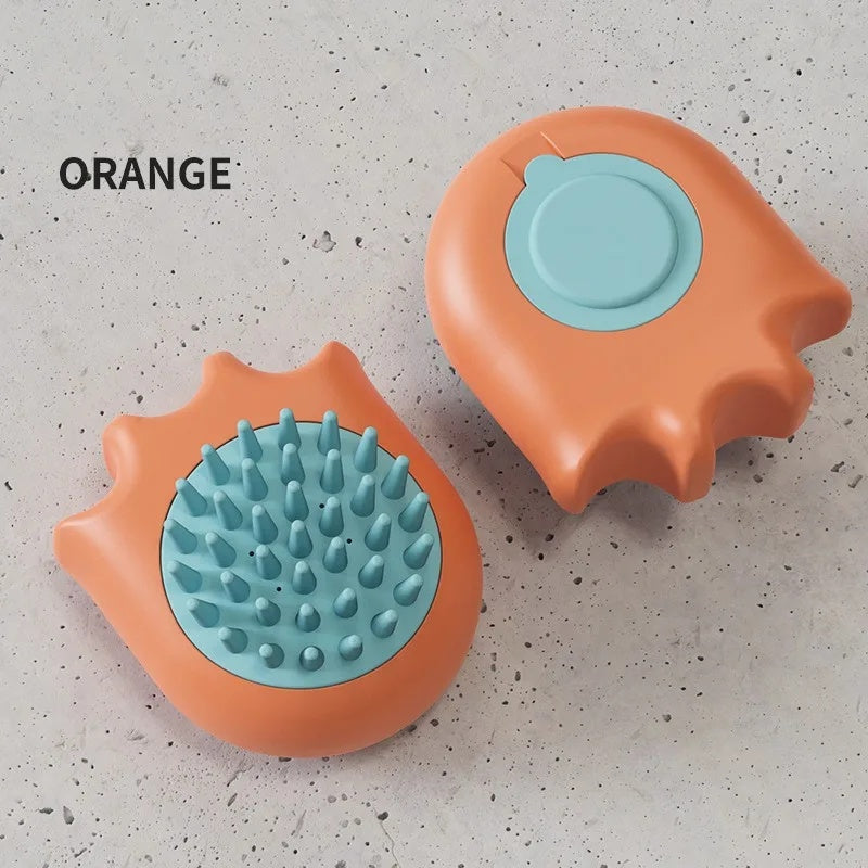 Pet Bath Brush – Zachte Massageborstel met Shampoo-Dispenser